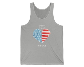 American Flag Heart Tank | USA 1776-2026 Patriotic Tank