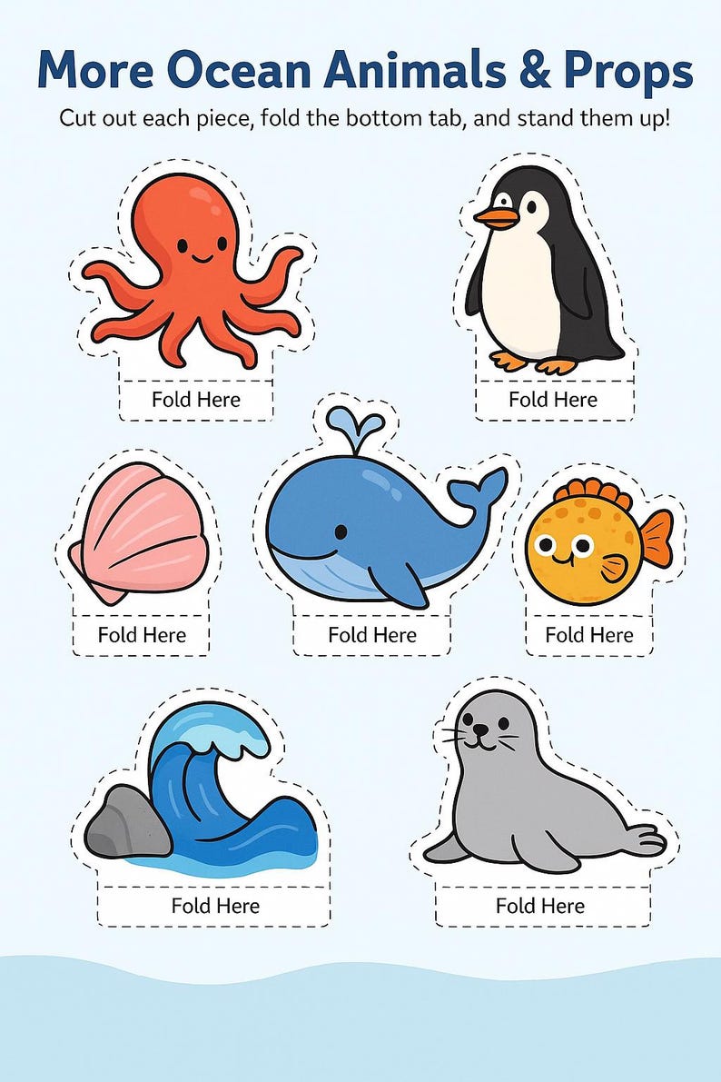Ocean Diorama Printable Craft Kit | Kids STEM Activity (PDF Download ...