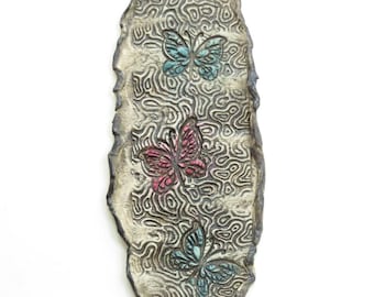 Ceramic Buttrfly Wall Hanging Clay Wall Art