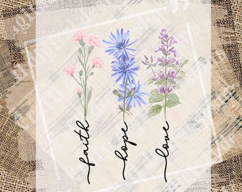 Faith Hope Love Floral PNG But God PNG, Christian T-Shirt Faith Jesus God T-Shirt Png Inspirational Love Digital Download Only, Sublimation