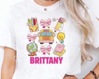 Custom School Shirt PNG, Back to School, BRUH We Back, First Day Of School, School, School Girl, School Boy, Sublimation, Digital Download