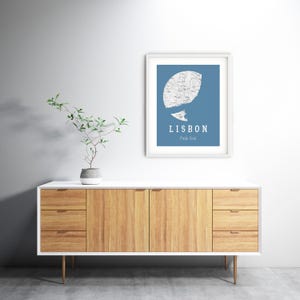 Lisbon City Map Print – Vintage Printable Poster – Minimalist Wall Art – Portugal Street Map – Instant Download Gift