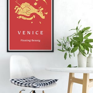 Venice City Map Print – Vintage Printable Poster – Minimalist Wall Art – Italy Street Map – Instant Download Gift