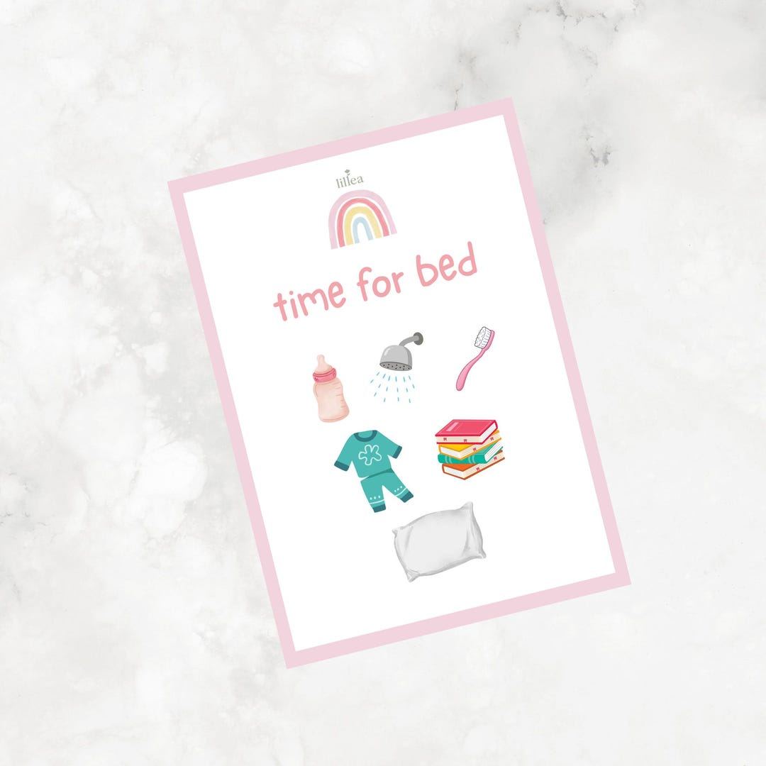 Bedtime Routine Printable for Kids – Visual Routine Chart With Icons ...