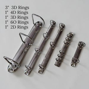 Metal ring binder mechanism and clip types inside leather journal, ring closure detail