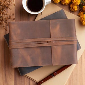 Handmade Leather Wrap Journal: Rustic Vintage Travel Diary