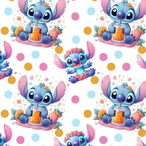 Colorful Dot Stitch Cartoon Fabric-DIY 100% Cotton Fabric-Sold by Half Yard