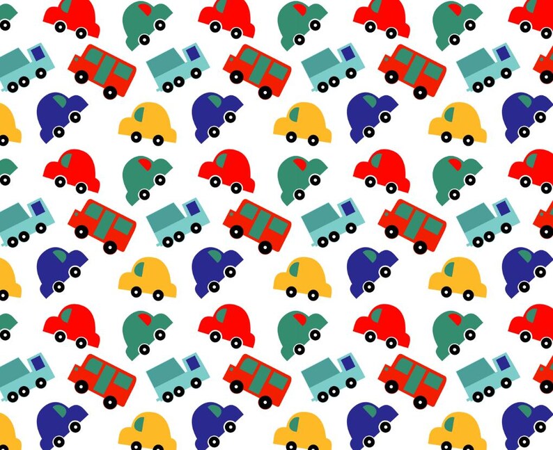 Colorful Kids Car Pattern Cotton Cartoon Fabric-diy 100% Cotton Fabric ...