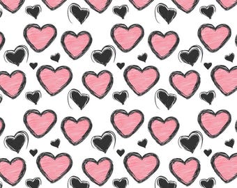 Valentines Days Sweet Heart Pattern Cotton Cartoon Fabric-DIY 100% Cotton Fabric-Sold by Half Yard