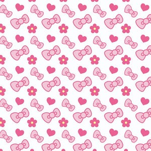 Sweet Kitty Cat Bow Pattern Cotton Cartoon Fabric-DIY 100% Cotton Fabric-Sold by Half Yard