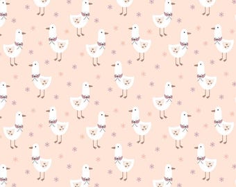 Cute Goose Cotton Cartoon Fabric-DIY 100% Cotton Fabric-Sold by Half Yard