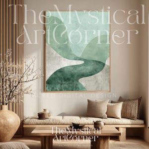 Japandi Wall Art Printable, Wabi Sabi Digital Print, Sage Green Minimalist Poster, Japanese Zen Style Decor, Neutral Abstract Download Art