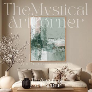 Japandi Wall Art Printable, Wabi Sabi Digital Print, Sage Green Wall Art Poster, Japanese Zen Decor, Neutral Abstract Art for Download