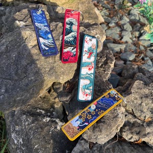 Etiqueta de llavero de arte japonés