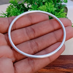 Handgemachter Sterling Silber Armreif: Unisex Meditation Schmuck