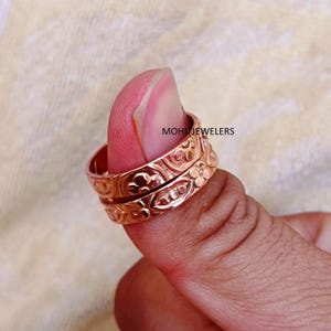 Handmade Copper Flower Ring: Rustic Statement Jewelry