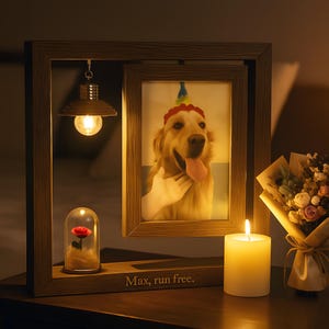Dog Memorial Picture Frames Personalized,Custom Dog Memorial Gift, In Memory of Beloved Dog,Gift for Dog Loss,Custom Dog Memorial Gift