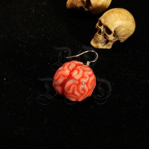 Brain Earrings | Handmade Gothic Jewelry | Creepy Anatomical Earrings | Spooky Halloween Accessories | Horror Gift for Her