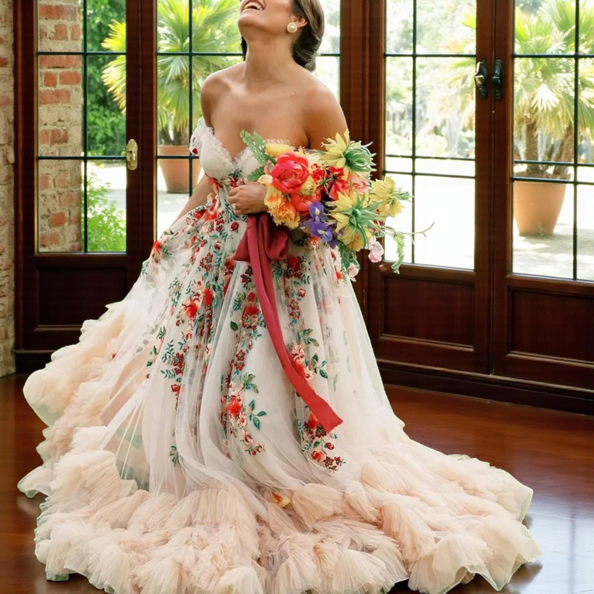 Ruffles Bridal Dress Canada