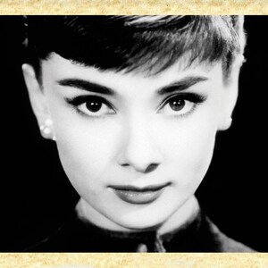 Cinema Americano Art 17 Audrey Hepburn (Colazione da Tiffany) Papiarte Poster Stampe da Parete, Vintage su Carta Pergamenata Arredamento