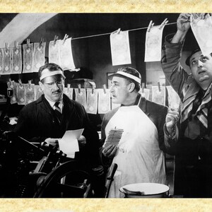 Cinema Italiano art 45 Toto' e Peppino (La banda degli onesti) Papiarte Poster Stampe da Parete, Vintage su Carta Pergamenata, Arredamento