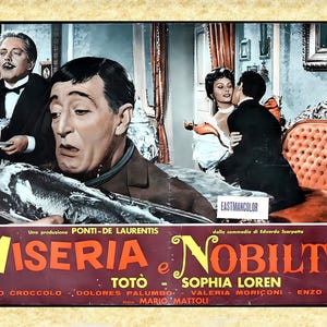 Kino-Kunst-Poster 03 Toto' (Armut und Adel), Papiarte Poster Wanddrucke, Vintage auf Pergamentpapier Dekor, Home