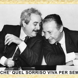 Wichtige Charaktere Kunst 01 Falcone und Borsellino, Papiarte Poster Wanddrucke, Vintage auf Pergamentpapier Dekor, Home