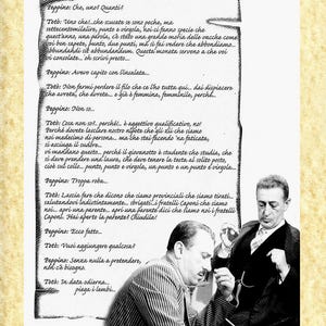 Cinema Italiano Art 49 Toto', Peppino e la malafemmina, Papiarte Poster Stampe da Parete, Vintage su Carta Pergamenata,  Arredamento, Casa