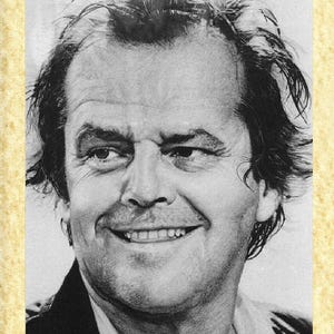 Cinema Americano Art 25 Jack Nicholson, Papiarte Poster Stampe da Parete, Vintage su Carta Pergamenata Arredamento, Casa