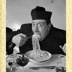 Cinema Mangiaspaghetti Art 56 Fernandel (don Camillo) Papiarte Poster Stampe da Parete, Vintage su Carta Pergamenata, Arredamento, Casa