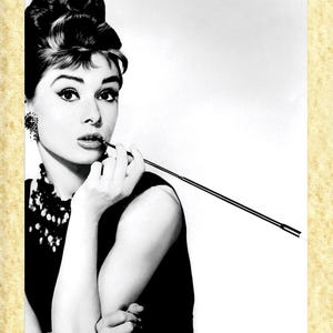Cinema Americano Art 09 Audrey Hepburn (Colazione da Tiffany) Papiarte Poster Stampe da Parete, Vintage su Carta Pergamenata Arredamento