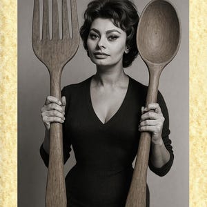 Cinema Mangiaspaghetti Art 37 Sofia Loren, Papiarte Poster Stampe da Parete, Vintage su Carta Pergamenata, Arredamento, Casa