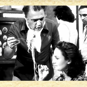 Cinema Mangiaspaghetti Art 31 Federico Fellini (La dolce vita), Papiarte Poster Stampe da Parete, Vintage su Carta Pergamenata, Arredamento