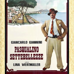 Poster Cinema Art 11 Giancarlo Giannini (Pasqualino sieben Schönheiten), Papiarte Poster Dekor Drucke, Vintage auf Pergamentpapier