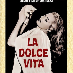 Cinema Italiano Art 23 Anita Ekberg (La dolce vita) Papiarte Papiarte Poster Stampe da Parete, Vintage su Carta Pergamenata, Arredamento
