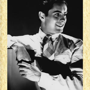 American Cinema Art 87 Tyron Power, Papiarte Poster Wanddrucke, Vintage auf Pergamentpapier Dekor, Home