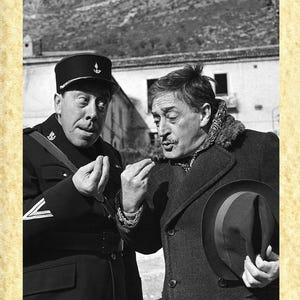 Cinema Italiano art 51 Toto', Fernandel (La legge è legge), Papiarte Poster Stampe da Parete, Vintage su Carta Pergamenata, Arredamento