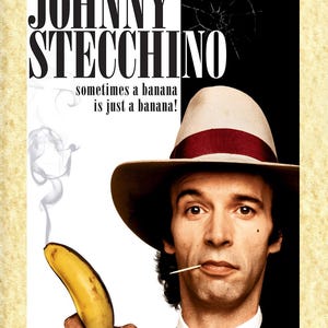 Cinema Italiano art 36 Roberto Benigni (Jhonny Stecchino) Papiarte Poster Stampe da Parete, Vintage su Carta Pergamenata, Arredamento, Casa