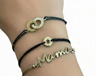 14K Gold Star of David Bracelet | Magen David Adjustable Chain | Judaica Jewelry (8mm)