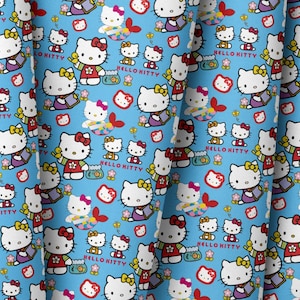 Tyg i konstläder, Hello Kitty blommig plånbok/håraccessoarer hantverk läder syntetiskt lädertyg, lila läder DIY-material