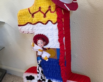Jessie Toy Story Number Piñata: Custom Birthday Party Decoration