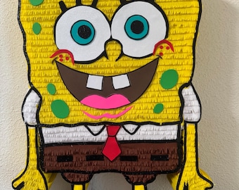 SpongeBob SquarePants Piñata – Colorful Handmade Party Decoration