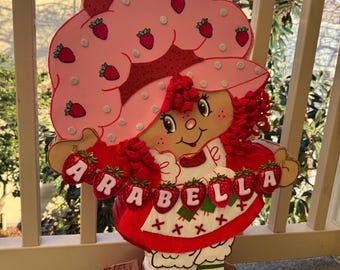 Strawberry Shortcake Piñata | Handmade Kids Birthday Party Decoration