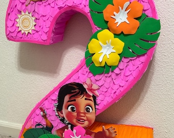 Moana piñata hecha a mano, perfecta para tu cumpleaños