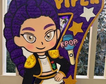 Handmade K-pop Birthday Piñata, Personalized Party Decor