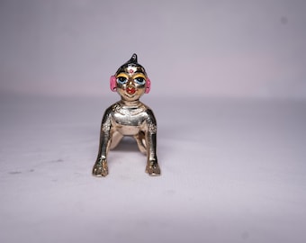Brass Radha Idol | Hindu Goddess Spiritual Statue | Traditional Hand-Finished Brass Figurine for Home Mandir, Pooja Room & Sacred Decor