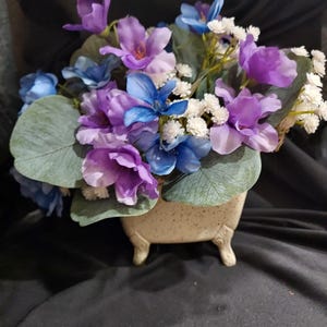 Bathtub with Silk Flowers