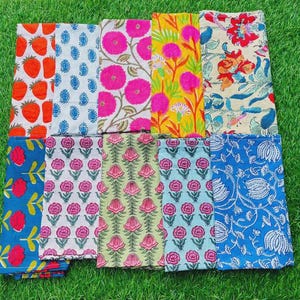 Assorted Napkin Set, 50 Pack Of Hand Block Printed Napkins, Bohemian Napkin, Mix and Match Cotton Table Napkins, Handmade in India