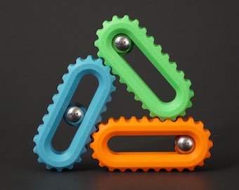 Magnetic Fidget Slider Toy Desk Office Gift Coworker Idea Pocket Tool Tactile Sensory Adult Haptic Keychain Accessory Clicking Ball