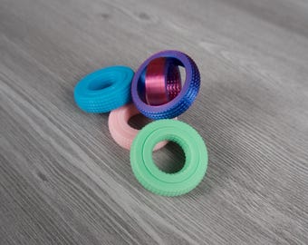 3D Printed Magnetic Fidget Ring: Gyro Haptic Slider, Stress Relief